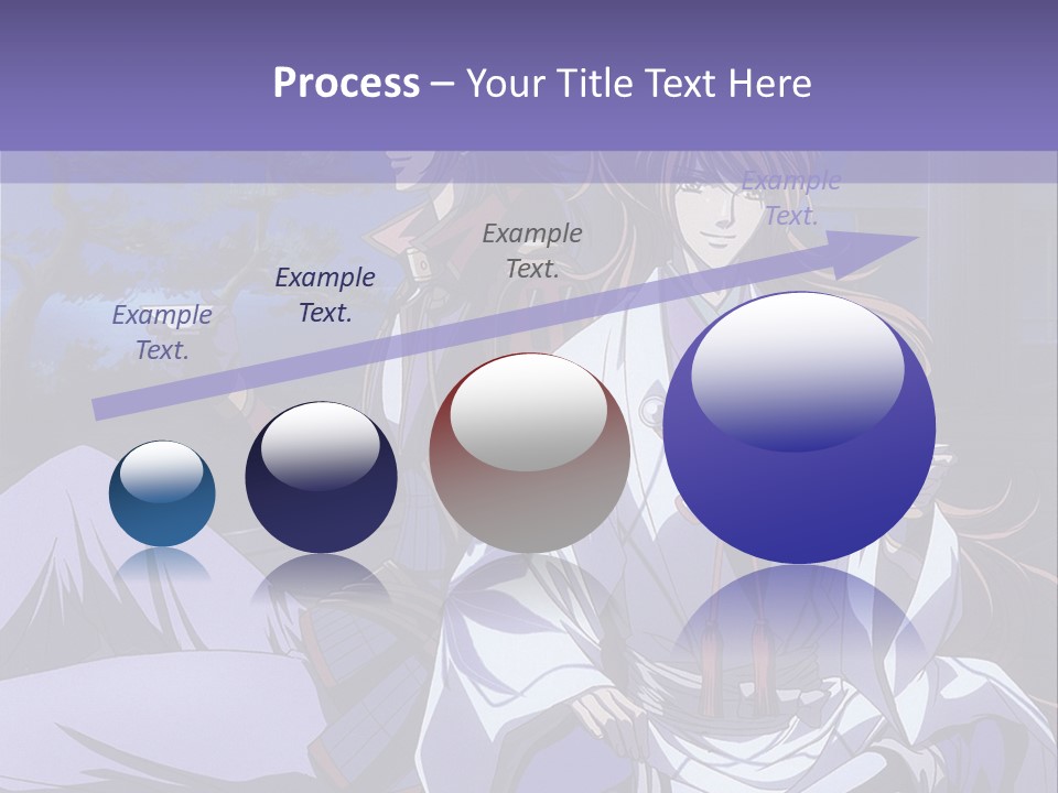 A Couple Of Anime Characters Sitting On The Ground PowerPoint Template