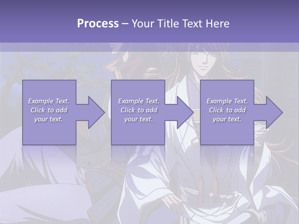 A Couple Of Anime Characters Sitting On The Ground PowerPoint Template