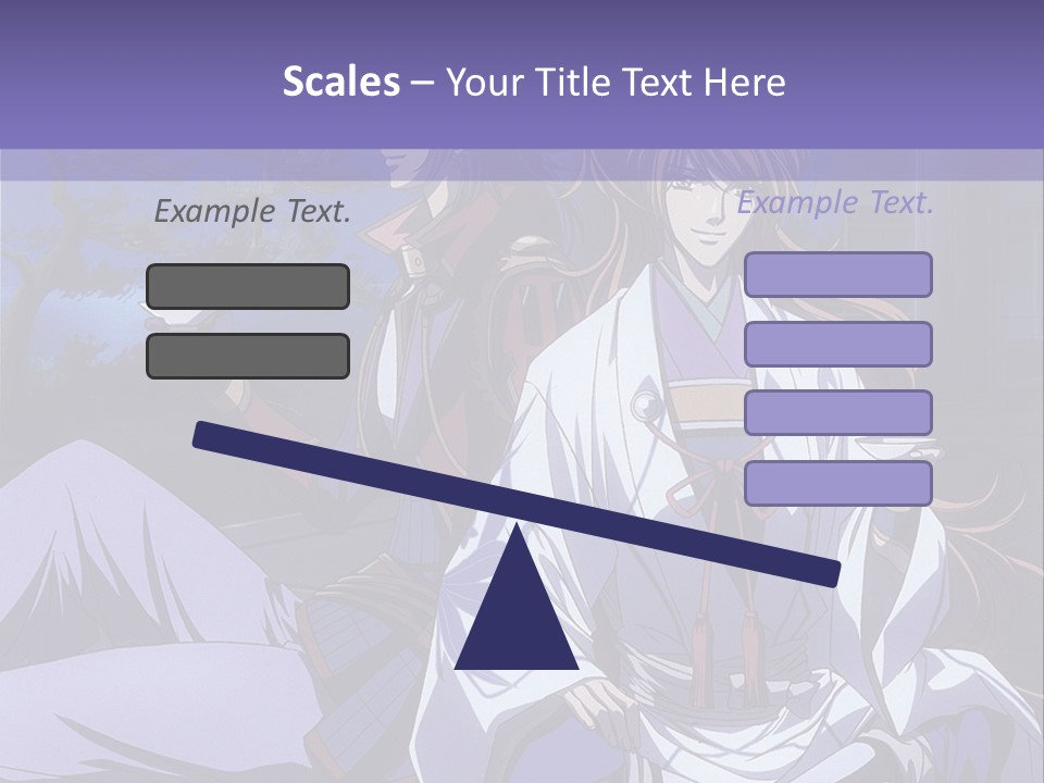A Couple Of Anime Characters Sitting On The Ground PowerPoint Template
