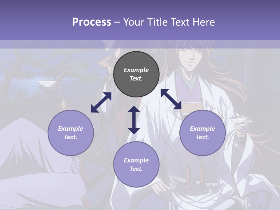 A Couple Of Anime Characters Sitting On The Ground PowerPoint Template