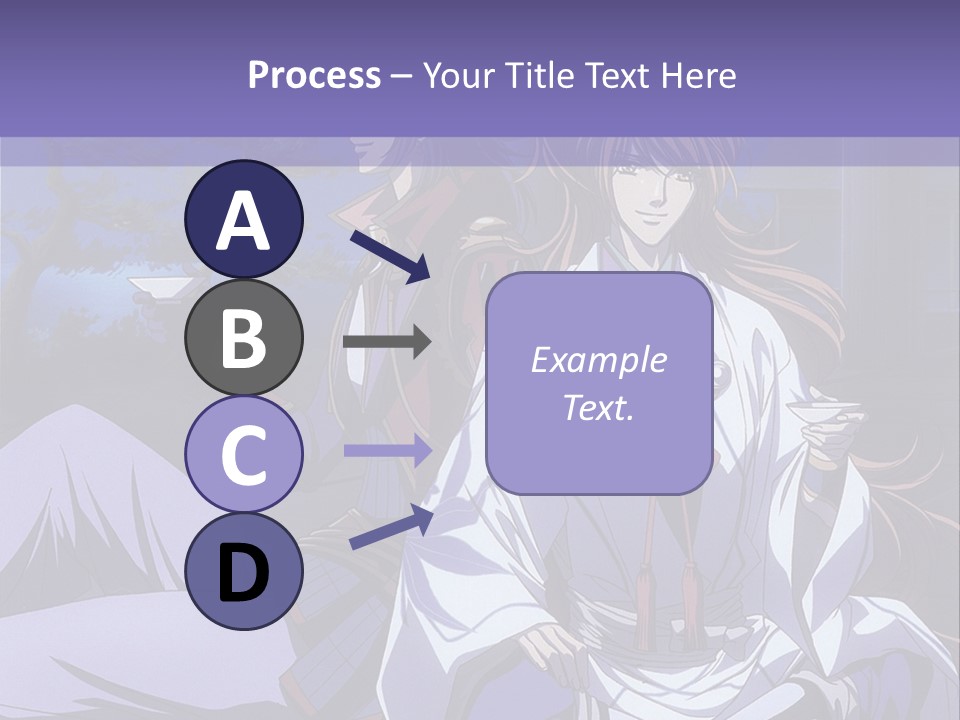 A Couple Of Anime Characters Sitting On The Ground PowerPoint Template