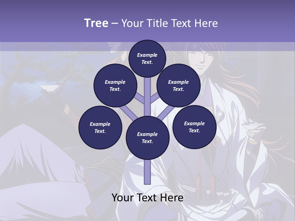 A Couple Of Anime Characters Sitting On The Ground PowerPoint Template