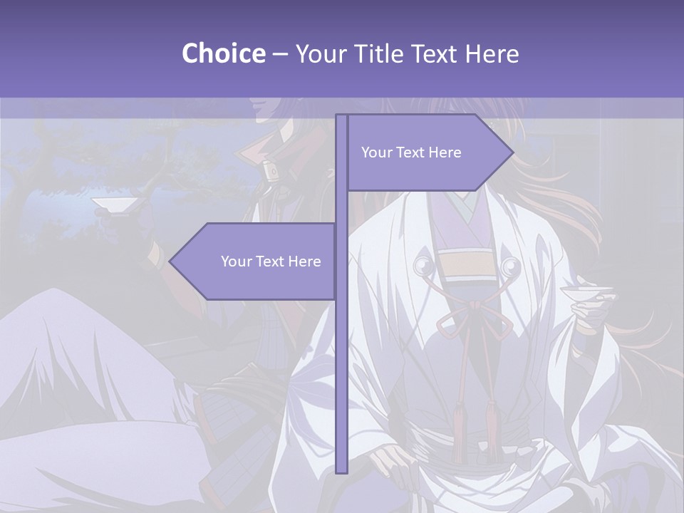 A Couple Of Anime Characters Sitting On The Ground PowerPoint Template