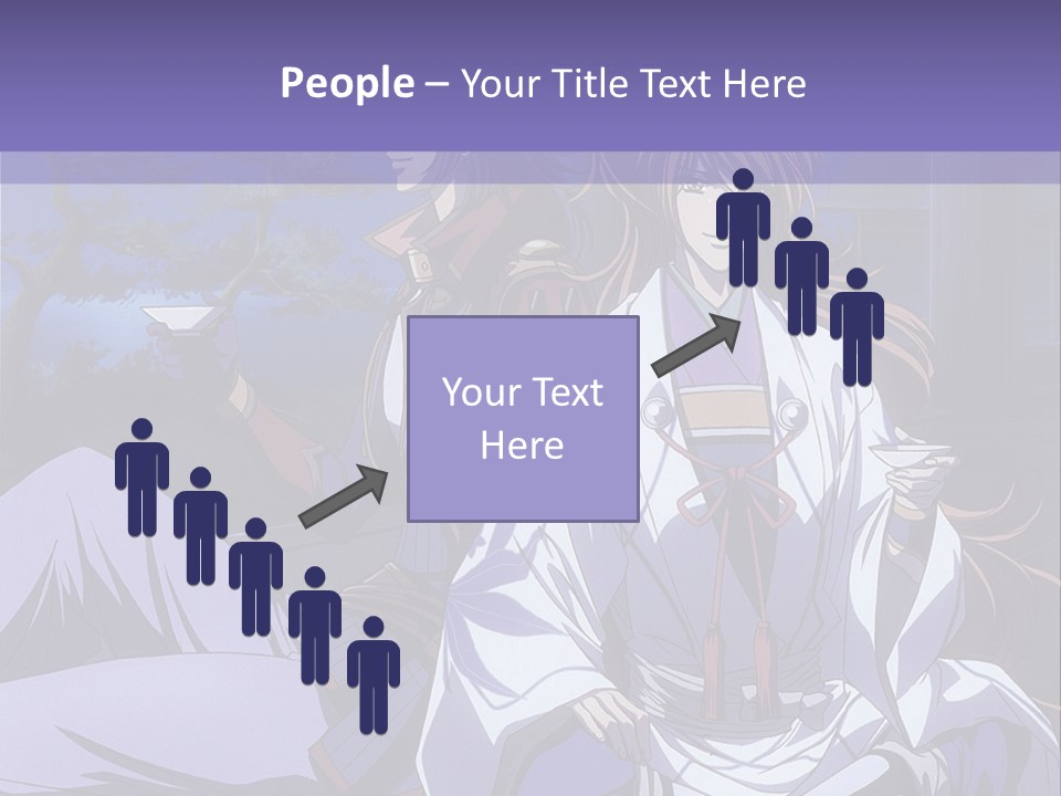 A Couple Of Anime Characters Sitting On The Ground PowerPoint Template