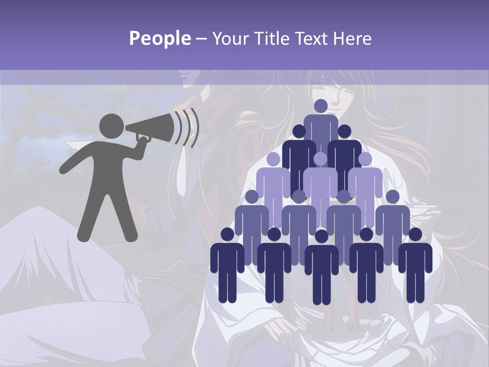 A Couple Of Anime Characters Sitting On The Ground PowerPoint Template