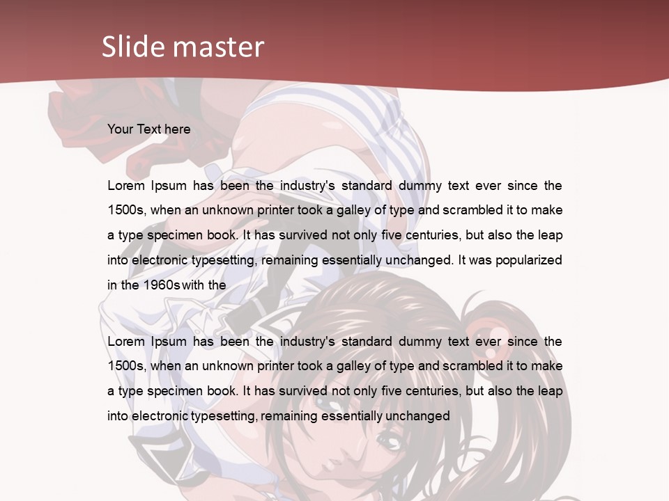 A Woman In A Maid Outfit Laying On Her Back PowerPoint Template