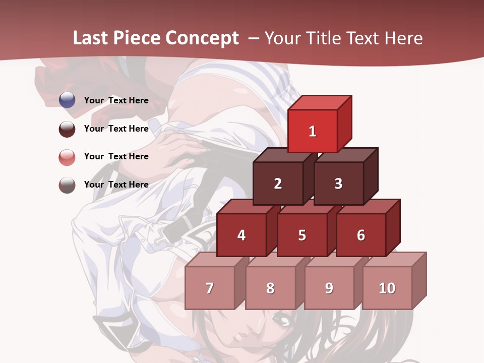 A Woman In A Maid Outfit Laying On Her Back PowerPoint Template