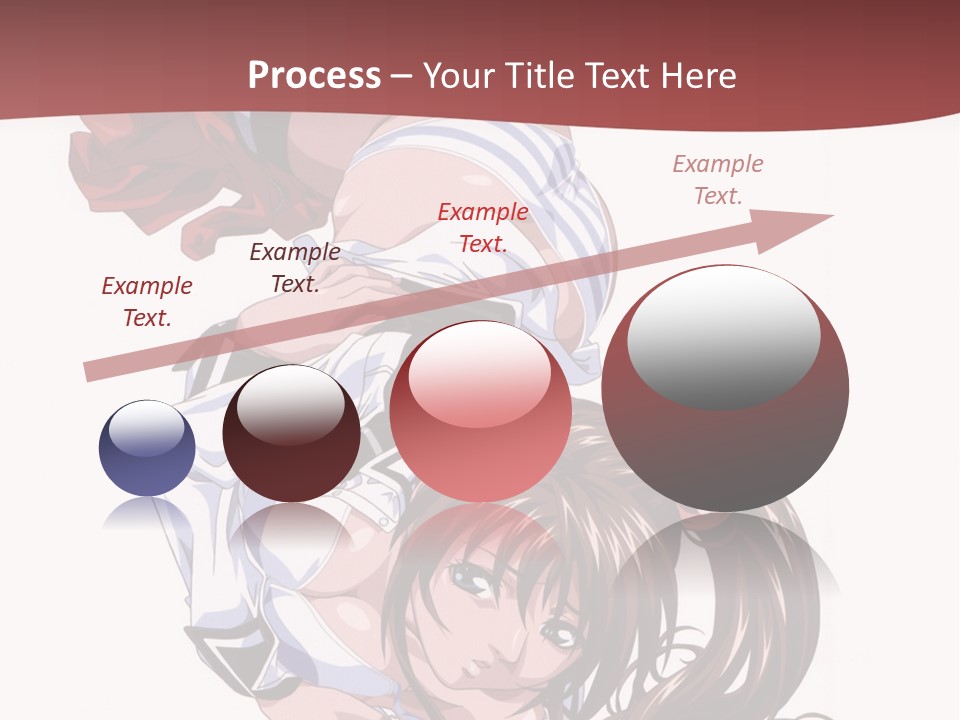 A Woman In A Maid Outfit Laying On Her Back PowerPoint Template