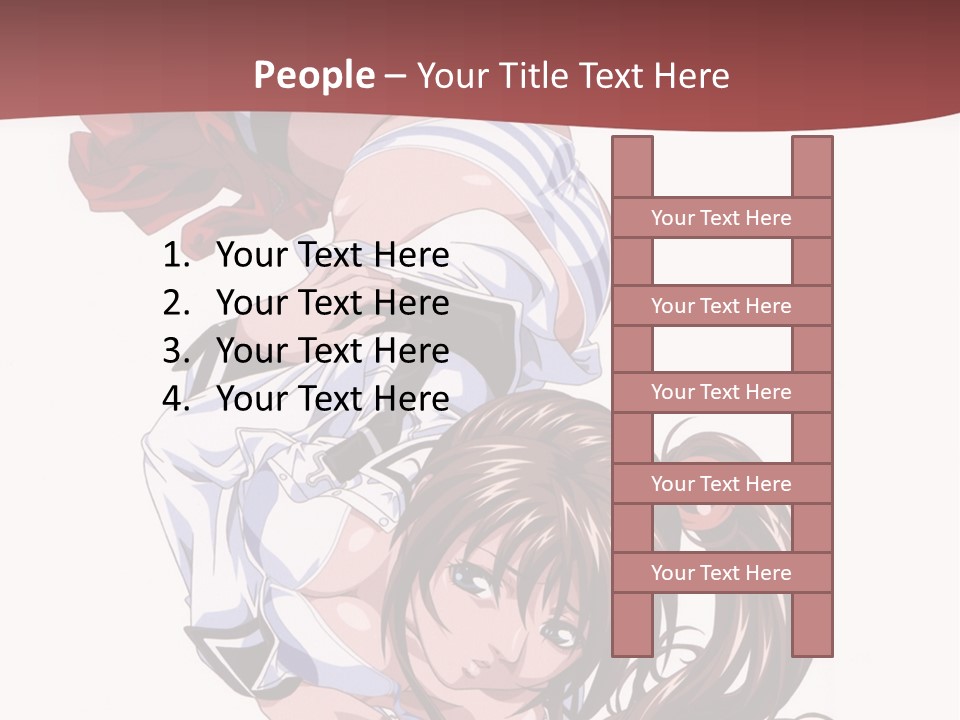 A Woman In A Maid Outfit Laying On Her Back PowerPoint Template