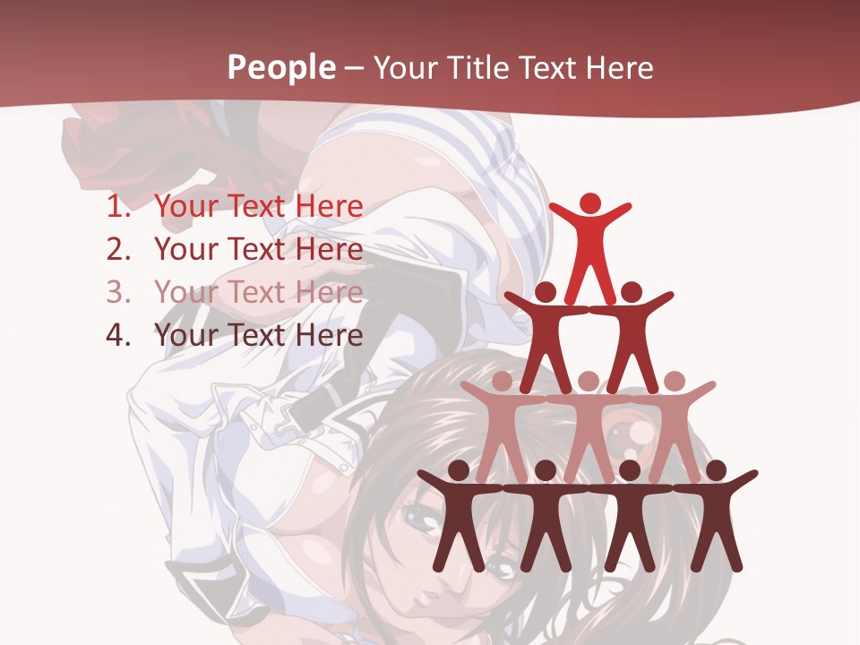 A Woman In A Maid Outfit Laying On Her Back PowerPoint Template