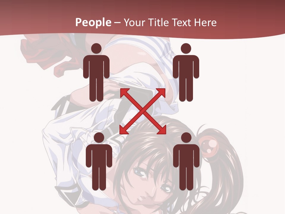 A Woman In A Maid Outfit Laying On Her Back PowerPoint Template