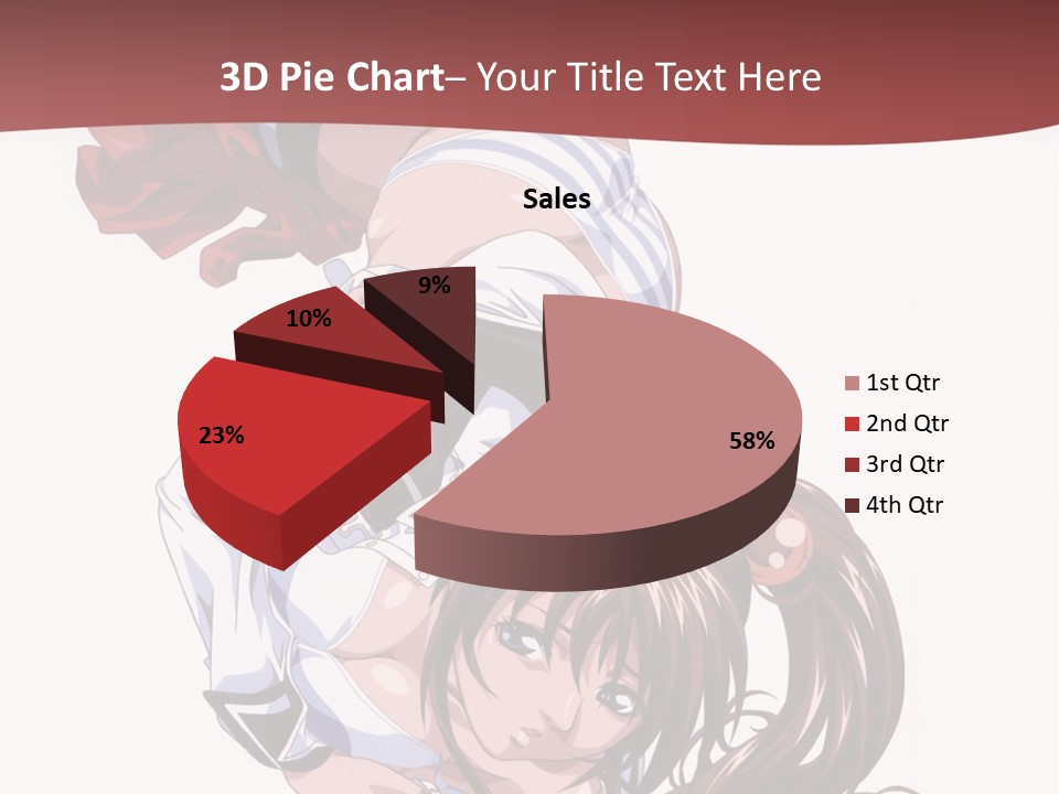 A Woman In A Maid Outfit Laying On Her Back PowerPoint Template