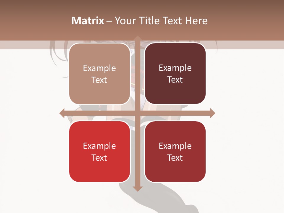 A Woman With Red Hair And Black Stockings Is Standing In Front Of A White Background PowerPoint Template