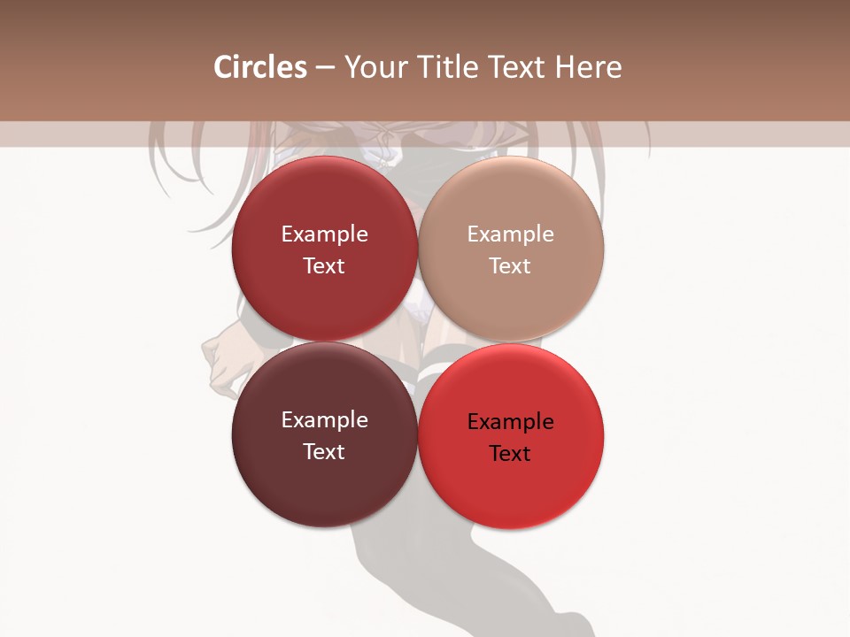 A Woman With Red Hair And Black Stockings Is Standing In Front Of A White Background PowerPoint Template