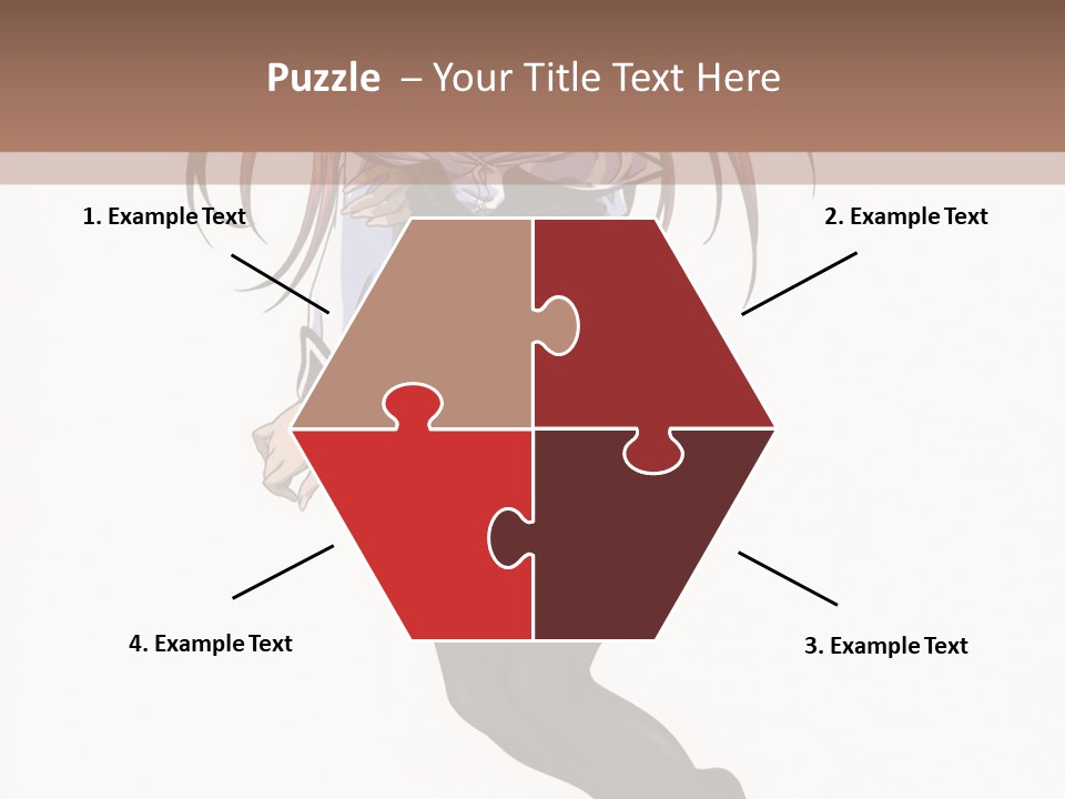 A Woman With Red Hair And Black Stockings Is Standing In Front Of A White Background PowerPoint Template