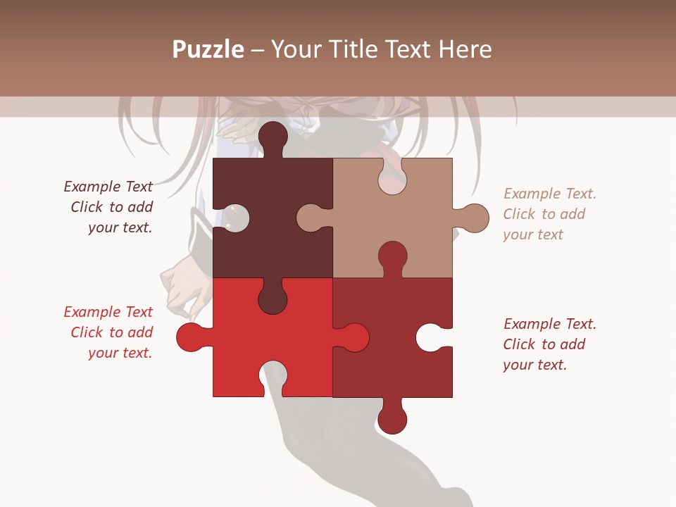 A Woman With Red Hair And Black Stockings Is Standing In Front Of A White Background PowerPoint Template