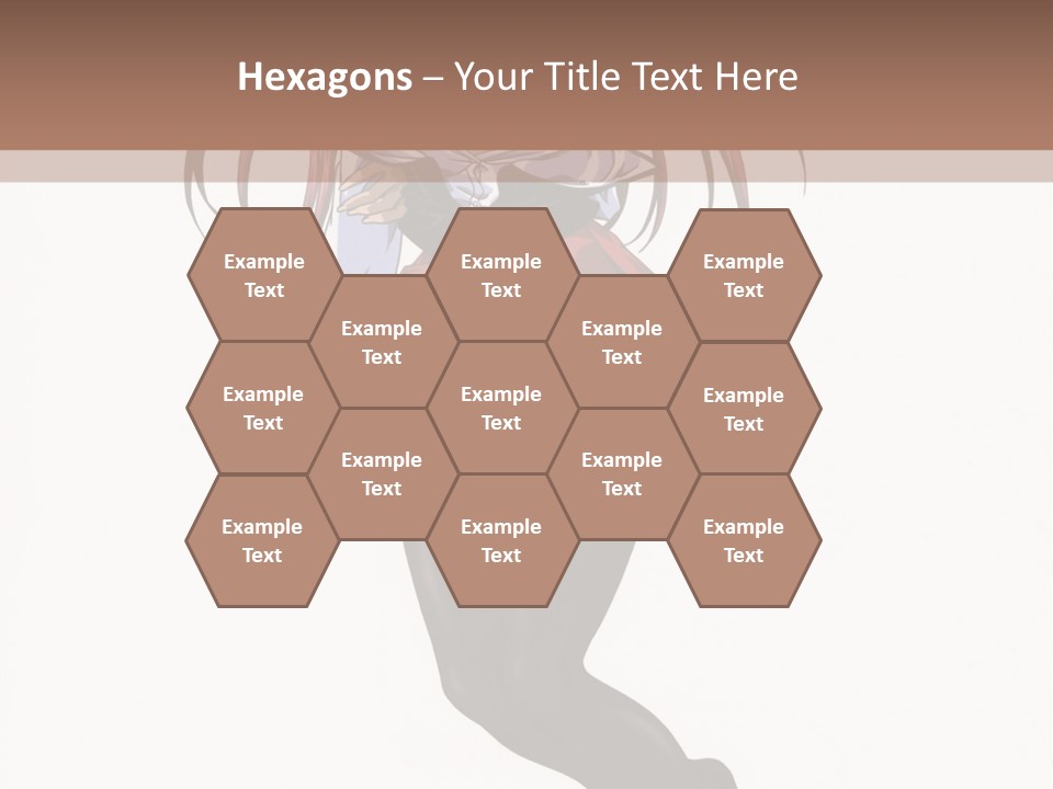 A Woman With Red Hair And Black Stockings Is Standing In Front Of A White Background PowerPoint Template