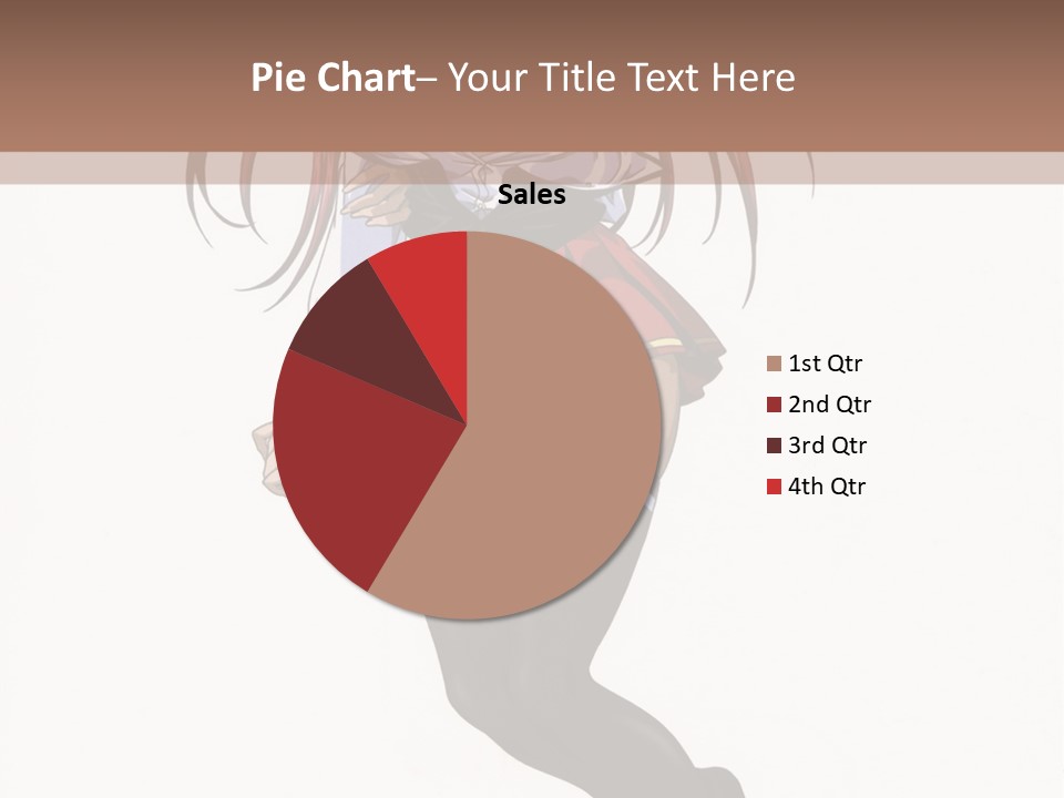 A Woman With Red Hair And Black Stockings Is Standing In Front Of A White Background PowerPoint Template