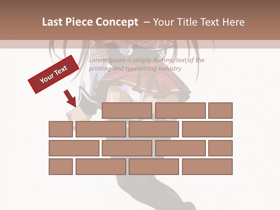 A Woman With Red Hair And Black Stockings Is Standing In Front Of A White Background PowerPoint Template