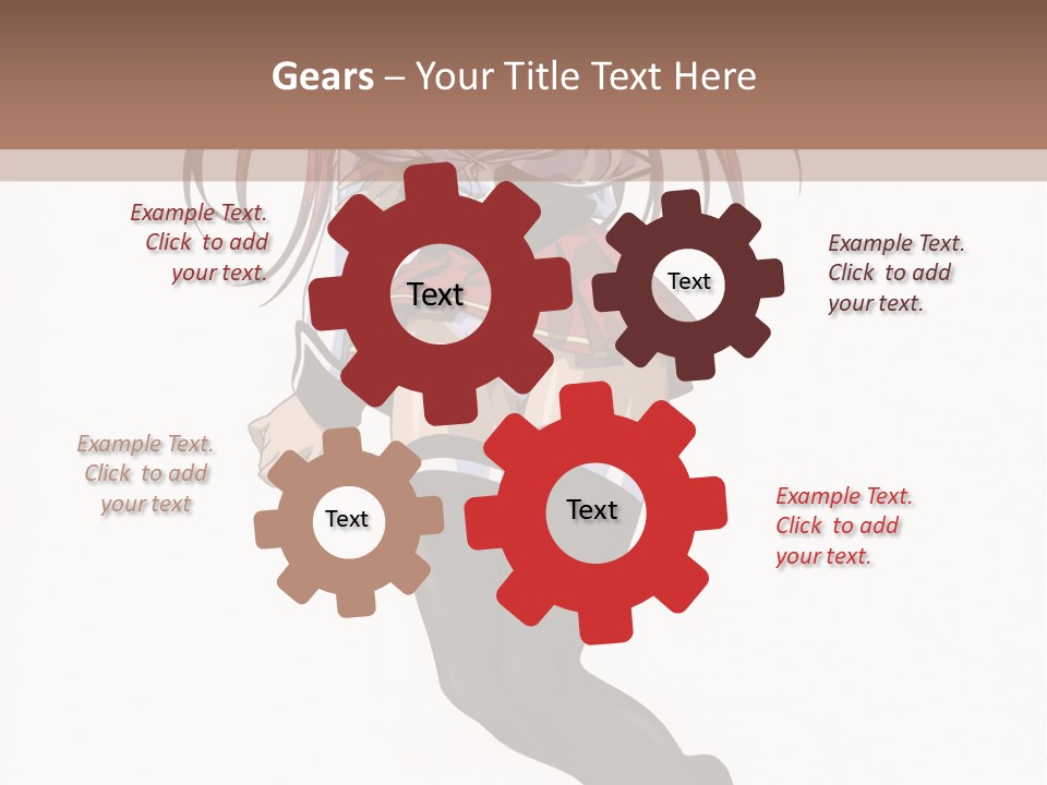 A Woman With Red Hair And Black Stockings Is Standing In Front Of A White Background PowerPoint Template