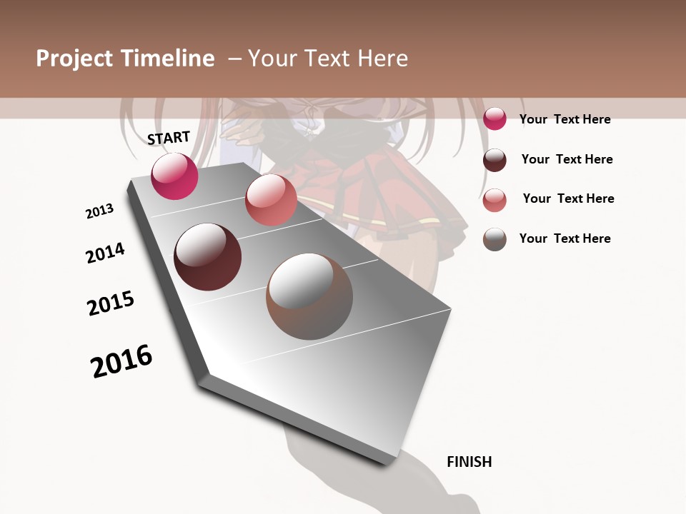 A Woman With Red Hair And Black Stockings Is Standing In Front Of A White Background PowerPoint Template