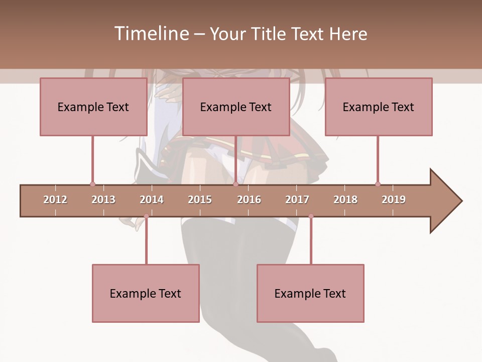 A Woman With Red Hair And Black Stockings Is Standing In Front Of A White Background PowerPoint Template