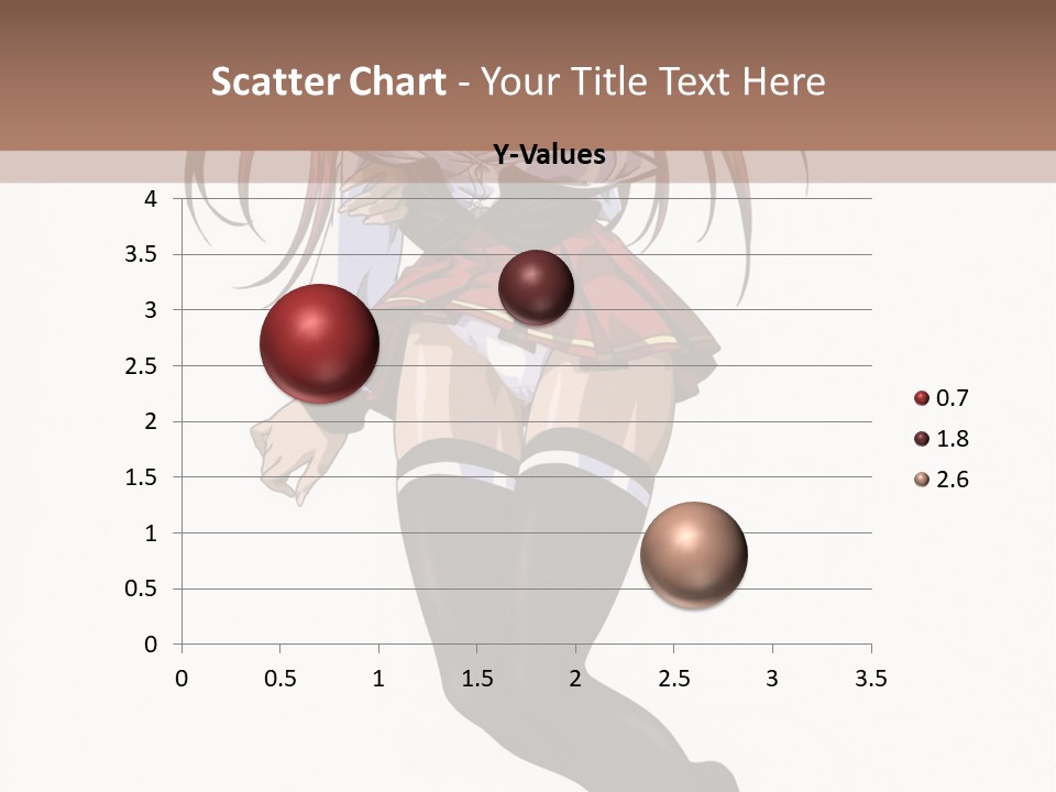 A Woman With Red Hair And Black Stockings Is Standing In Front Of A White Background PowerPoint Template