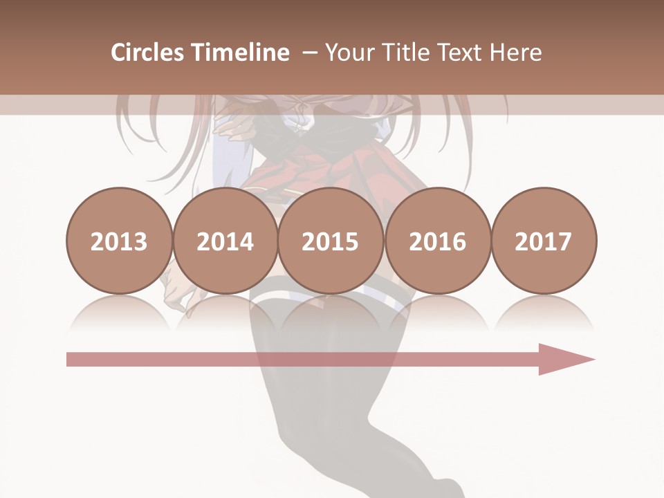 A Woman With Red Hair And Black Stockings Is Standing In Front Of A White Background PowerPoint Template