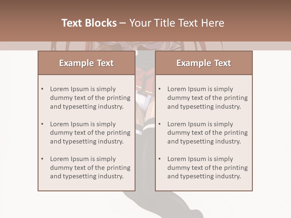 A Woman With Red Hair And Black Stockings Is Standing In Front Of A White Background PowerPoint Template