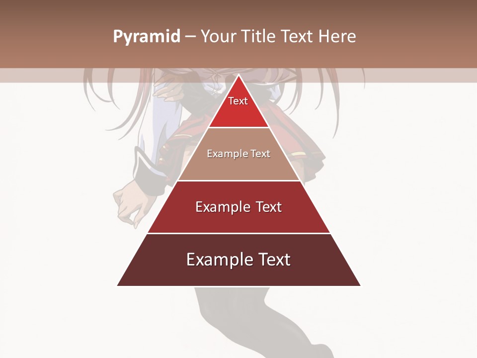 A Woman With Red Hair And Black Stockings Is Standing In Front Of A White Background PowerPoint Template