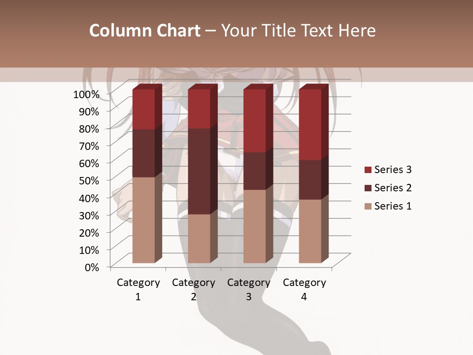 A Woman With Red Hair And Black Stockings Is Standing In Front Of A White Background PowerPoint Template