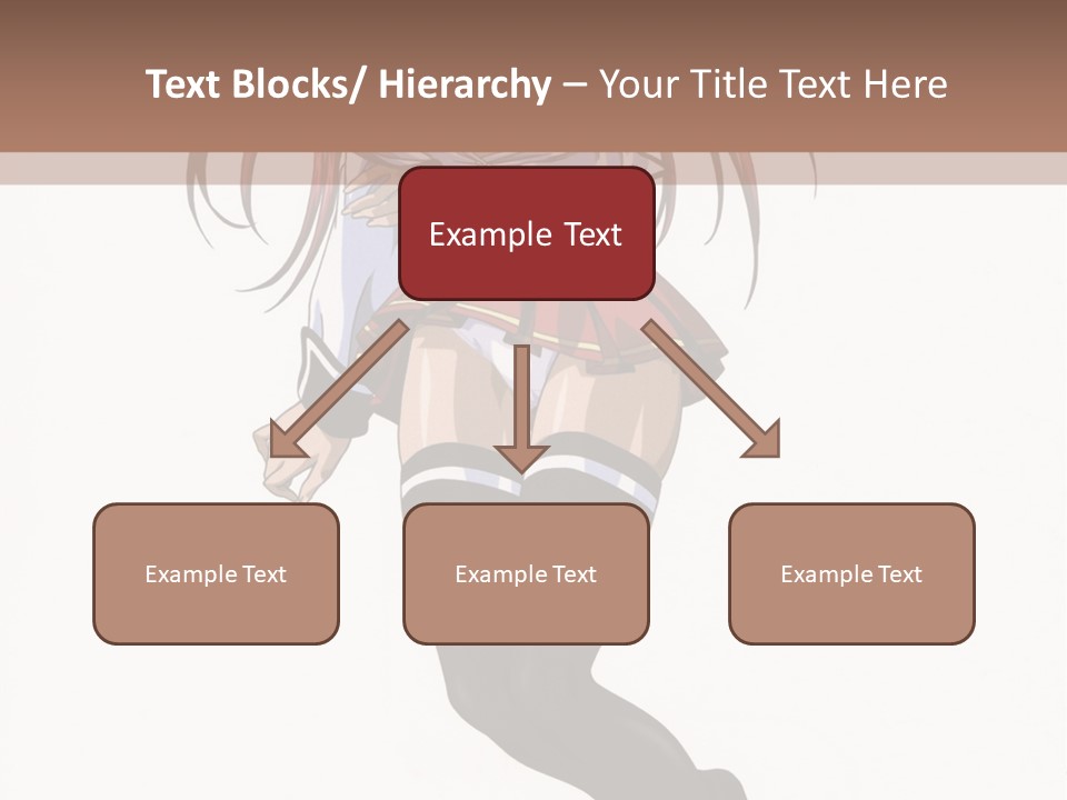 A Woman With Red Hair And Black Stockings Is Standing In Front Of A White Background PowerPoint Template