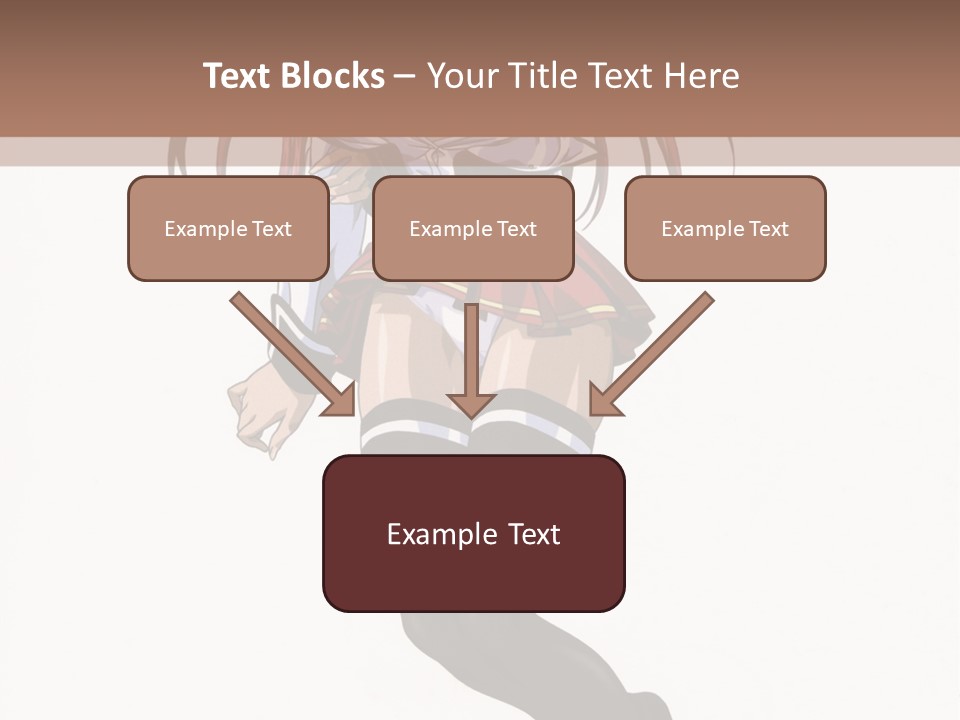 A Woman With Red Hair And Black Stockings Is Standing In Front Of A White Background PowerPoint Template
