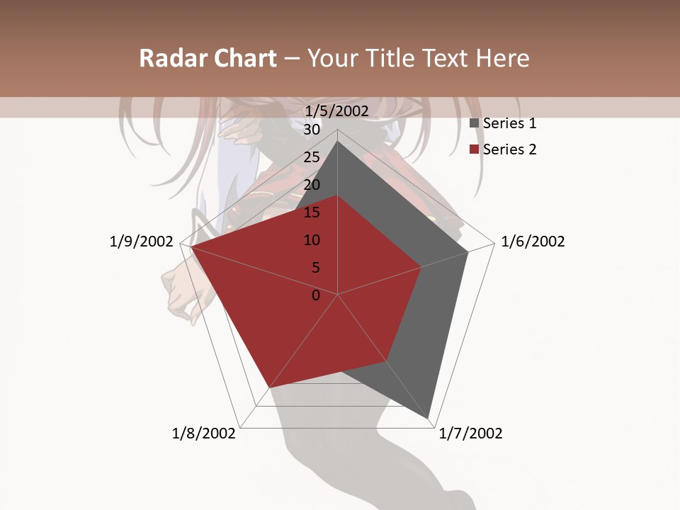 A Woman With Red Hair And Black Stockings Is Standing In Front Of A White Background PowerPoint Template