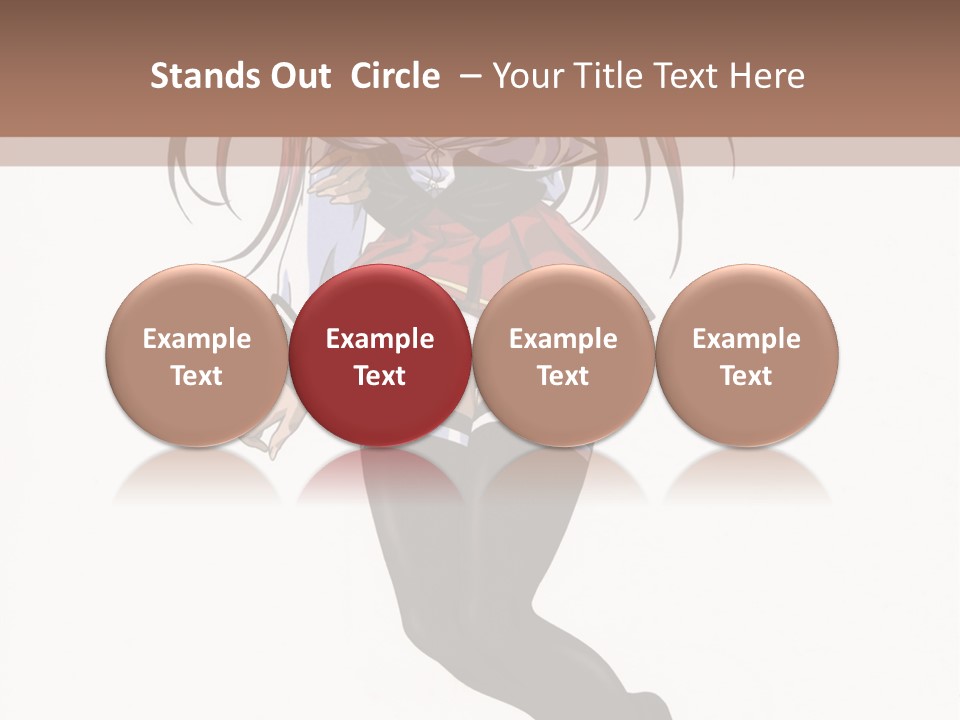 A Woman With Red Hair And Black Stockings Is Standing In Front Of A White Background PowerPoint Template