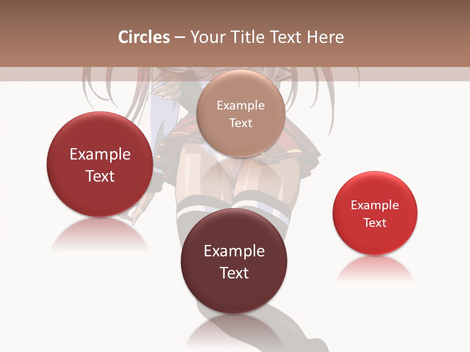 A Woman With Red Hair And Black Stockings Is Standing In Front Of A White Background PowerPoint Template