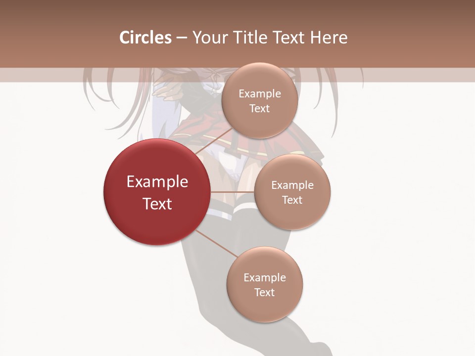 A Woman With Red Hair And Black Stockings Is Standing In Front Of A White Background PowerPoint Template