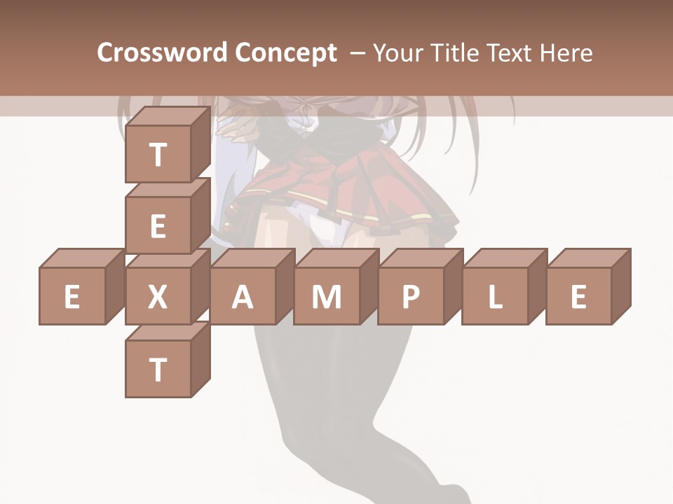 A Woman With Red Hair And Black Stockings Is Standing In Front Of A White Background PowerPoint Template