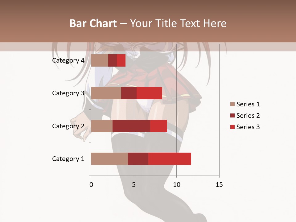 A Woman With Red Hair And Black Stockings Is Standing In Front Of A White Background PowerPoint Template