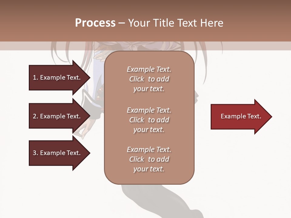 A Woman With Red Hair And Black Stockings Is Standing In Front Of A White Background PowerPoint Template