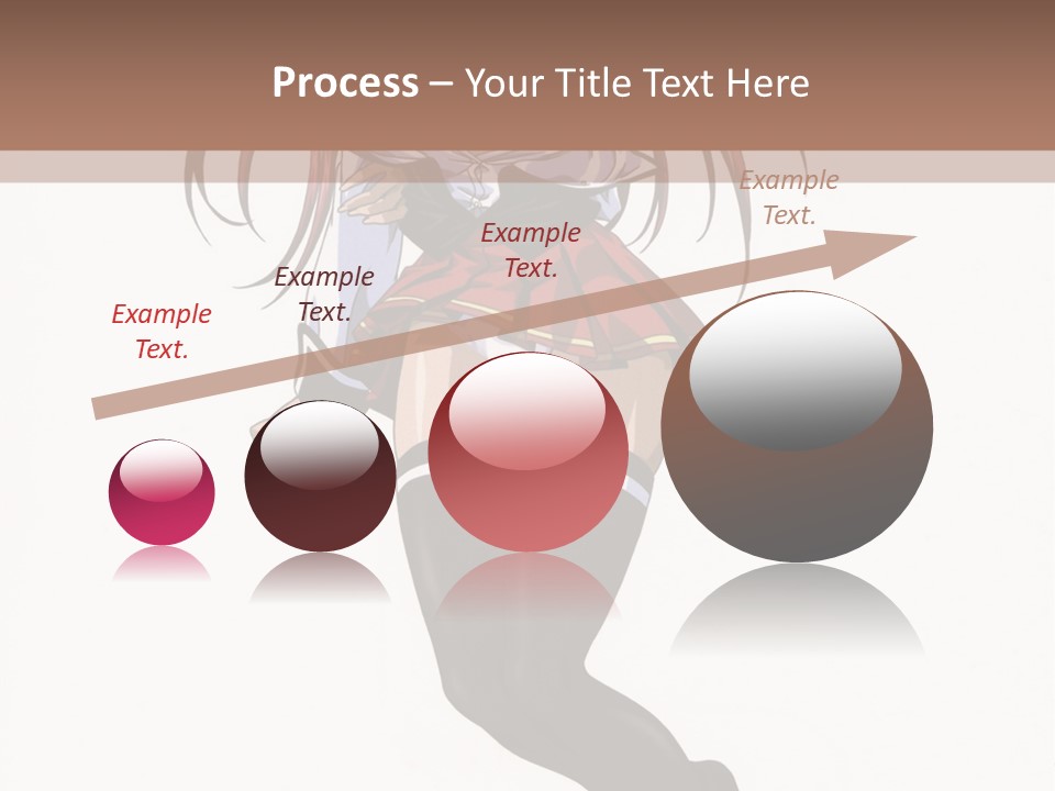 A Woman With Red Hair And Black Stockings Is Standing In Front Of A White Background PowerPoint Template