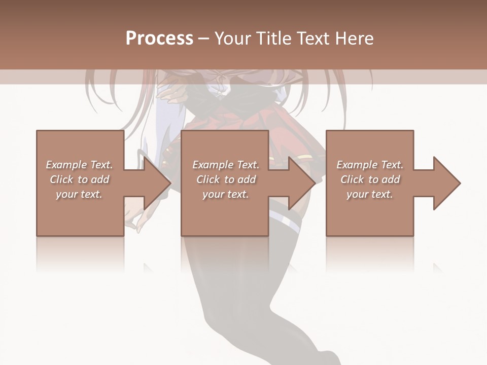 A Woman With Red Hair And Black Stockings Is Standing In Front Of A White Background PowerPoint Template