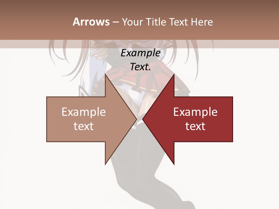 A Woman With Red Hair And Black Stockings Is Standing In Front Of A White Background PowerPoint Template