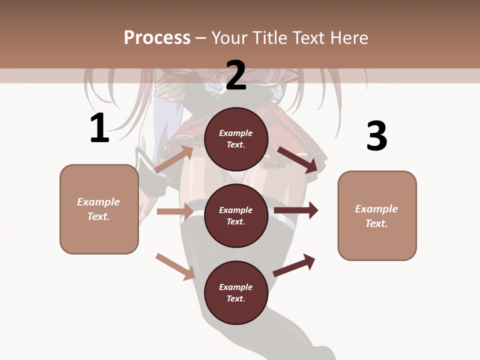 A Woman With Red Hair And Black Stockings Is Standing In Front Of A White Background PowerPoint Template