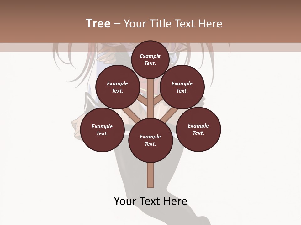 A Woman With Red Hair And Black Stockings Is Standing In Front Of A White Background PowerPoint Template