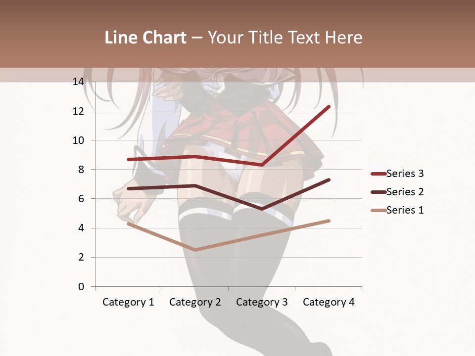 A Woman With Red Hair And Black Stockings Is Standing In Front Of A White Background PowerPoint Template