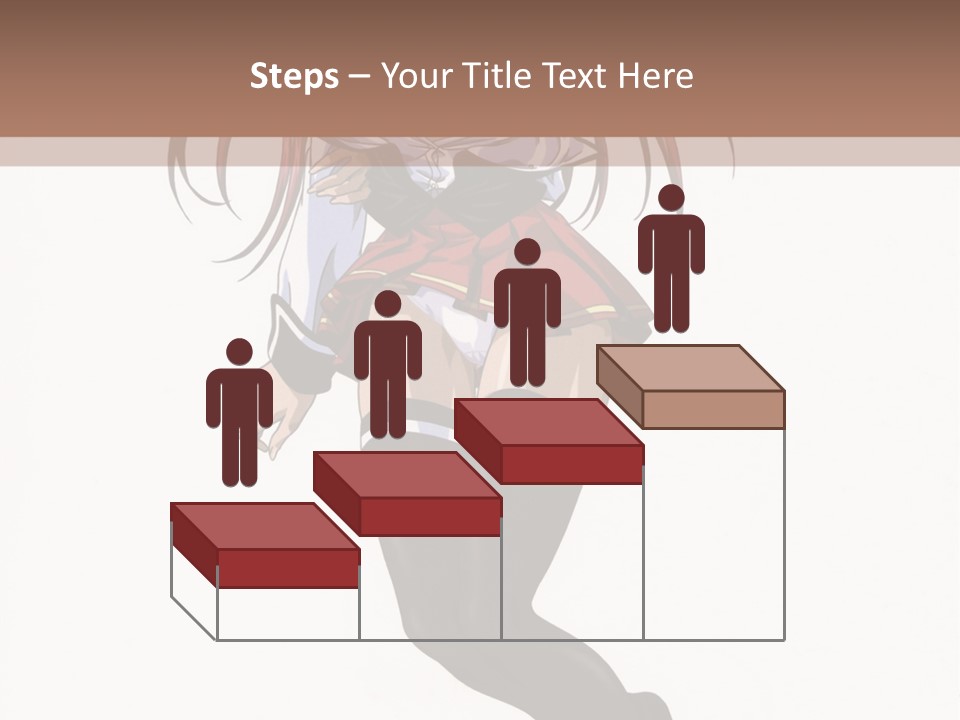 A Woman With Red Hair And Black Stockings Is Standing In Front Of A White Background PowerPoint Template