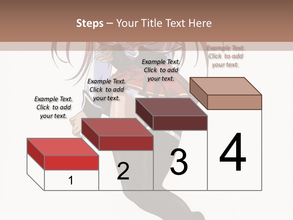 A Woman With Red Hair And Black Stockings Is Standing In Front Of A White Background PowerPoint Template