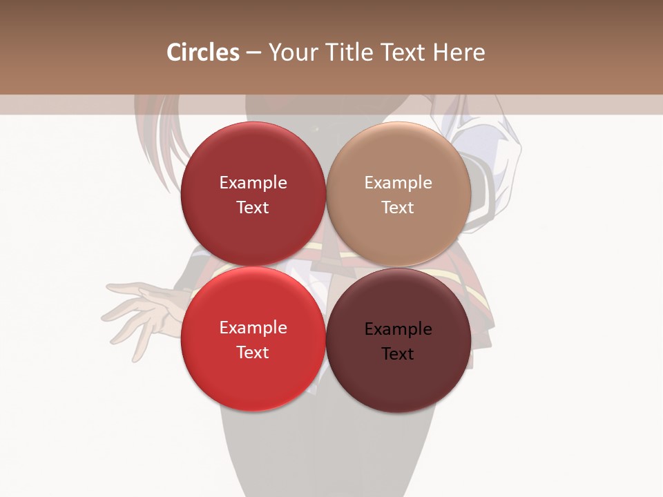 A Girl With Red Hair Is Standing In Front Of A Brown Background PowerPoint Template