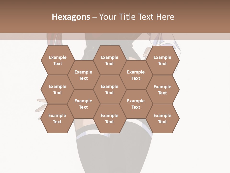 A Girl With Red Hair Is Standing In Front Of A Brown Background PowerPoint Template